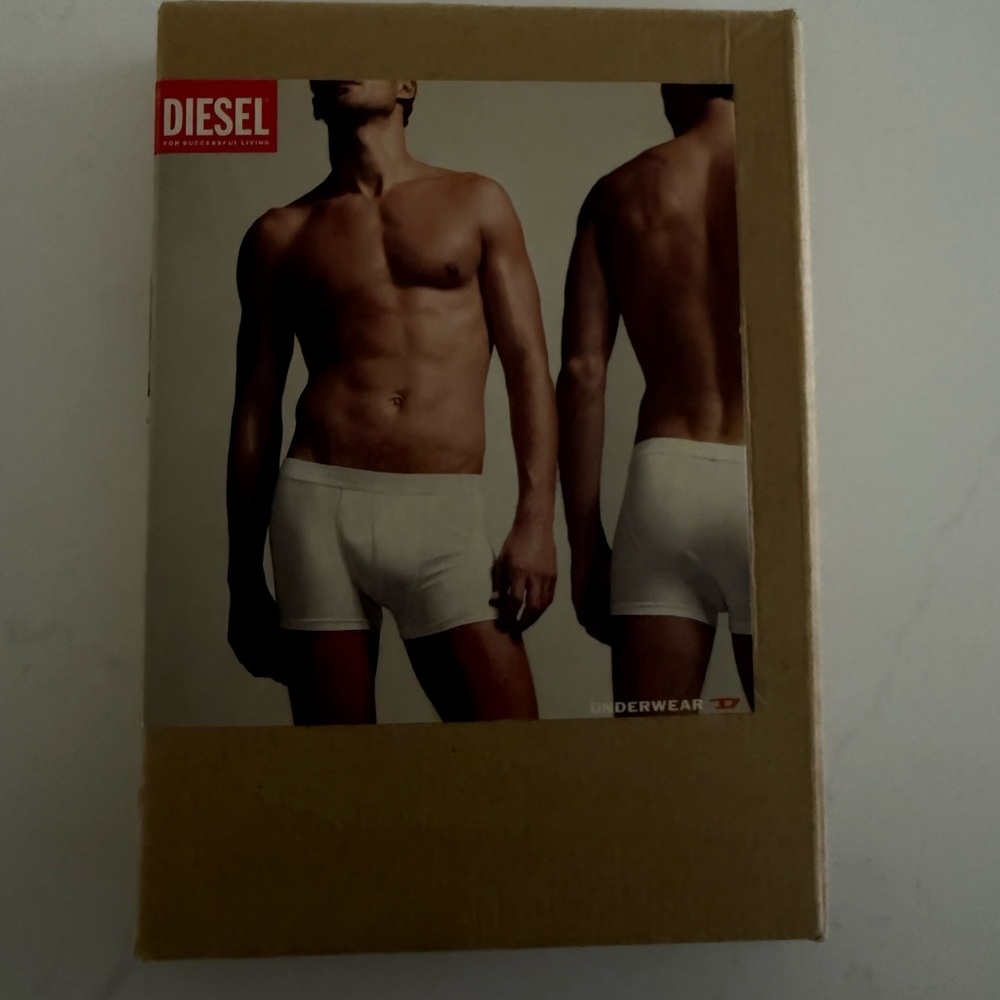 Y2K Vintage Diesel Men's Classic White Boxer Briefs (New)
